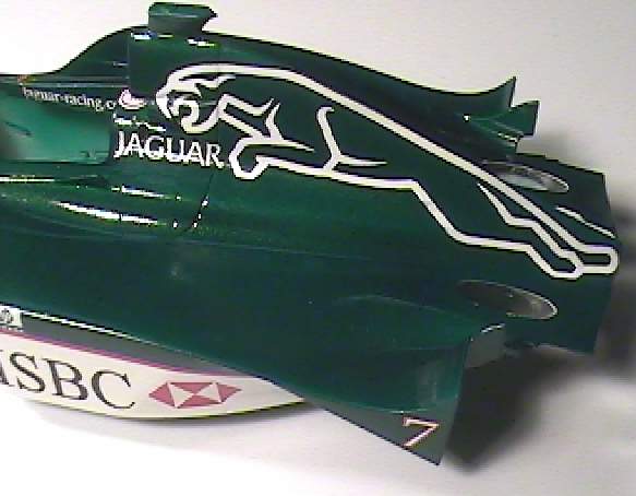 Notice also the Jaguar logo that would be behind the drivers helmet
